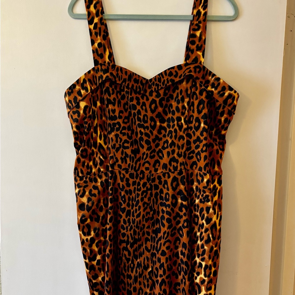 Wide leg leopard print jumpsuit from Oblong Box Shop